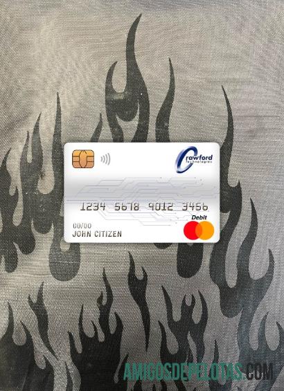 Canadá Crawfordtech Bank Master Cartão de Débito Photolook Front exemplo